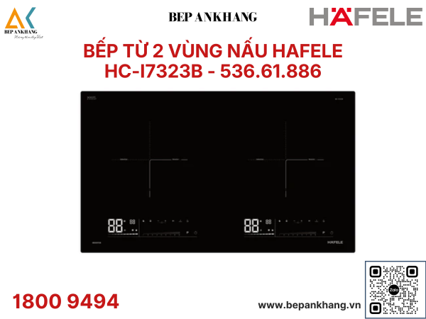 Bếp từ 2 vùng nấu Hafele HC-I7323B - 536.61.886 - Thương Hiệu Đức